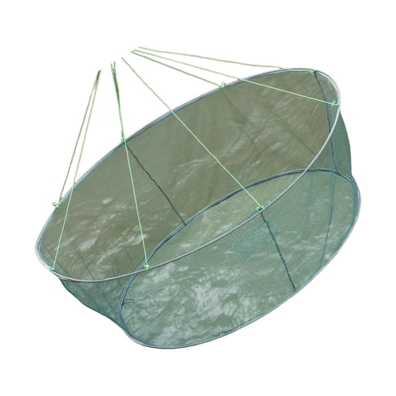 Large Open Mouth Foldable Fishing Net Durability Nylons Meshes With Baits Bag for Efficient Catching In Rivers Lake Pond