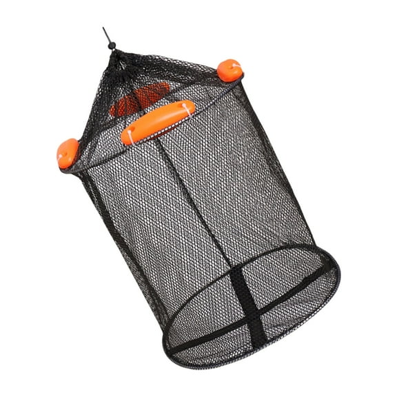 Large Open Mouth Foldable Fishing Net Durability Nylons Meshes With Baits Bag for Efficient Catching In Rivers Lake Pond