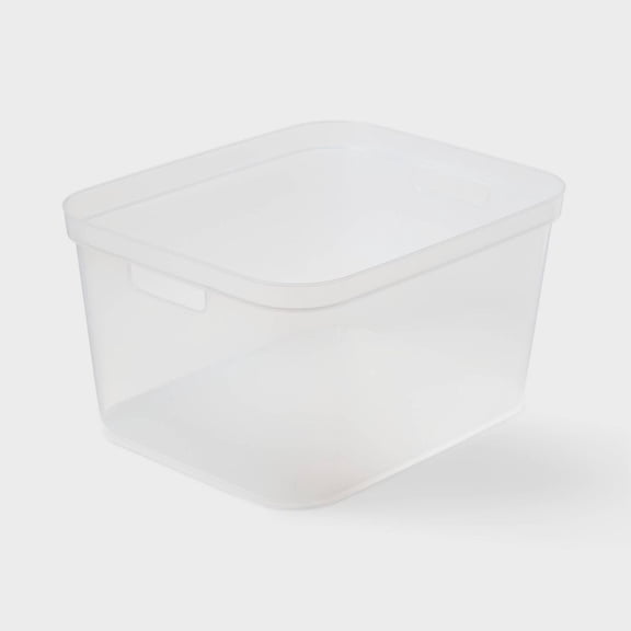 Large Open Storage Bin Clear