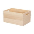 Large Open Top Desktop Organizer Innovative Solid Wood Storage Box