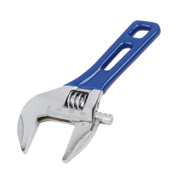 Large Opening Adjustable Wrench,Short Handle Multipurpose Tool for Tight Spaces,Durable Chrome Vanadium Steel Wrench for Pipe Repairs,Automotive Maintenance,and Mechanical Work-A