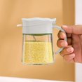 thumbnail image 1 of Large Opening Glass Spice Jars with Sealed Leak Proof Lid | Transparent Seasoning Container for Kitchen & Outdoor Use | 11.27x8.18x8.18cm | 1 Piece, 1 of 5