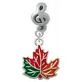 thumbnail image 1 of Large Orange Fall Leaf - Clef Note Charm Bead, 1 of 1