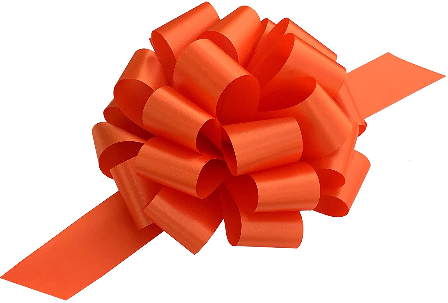 Large Orange Pull Bows - 9 Wide, Set of 6, Decorative Ribbons, Fall,  Christmas, Halloween, Easter 