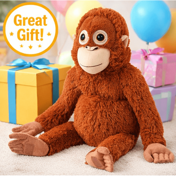 Large Orangutan Plush Plush Doll Punch Monkey Plush Luxury Plush 25.98" Gentle & Snuggly Monkey Companion Holiday Birthday Gift
