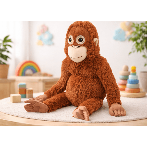Large Orangutan Plush Stuffed Plush Punch Monkey Plush Plush 35.43" Collectible Monkey Stuffed Doll Cute Easter Collectible Birthday Gift