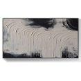 thumbnail image 1 of Large Original Black and White Abstract Canvas Wall Art Modern Home Wall Decor Original Black and White Acrylic Painting Wall Decor Gift,Unstretched,Frameless,(51*102cm)20*40Inches, 1 of 1