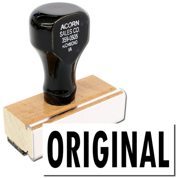 Large Original Rubber Stamp, Wooden Handle Rubber Stamp, Laser Engraved Dies, Impression Size 7/8" tall x 2-1/4”, Uses a Separate Stamp Pad