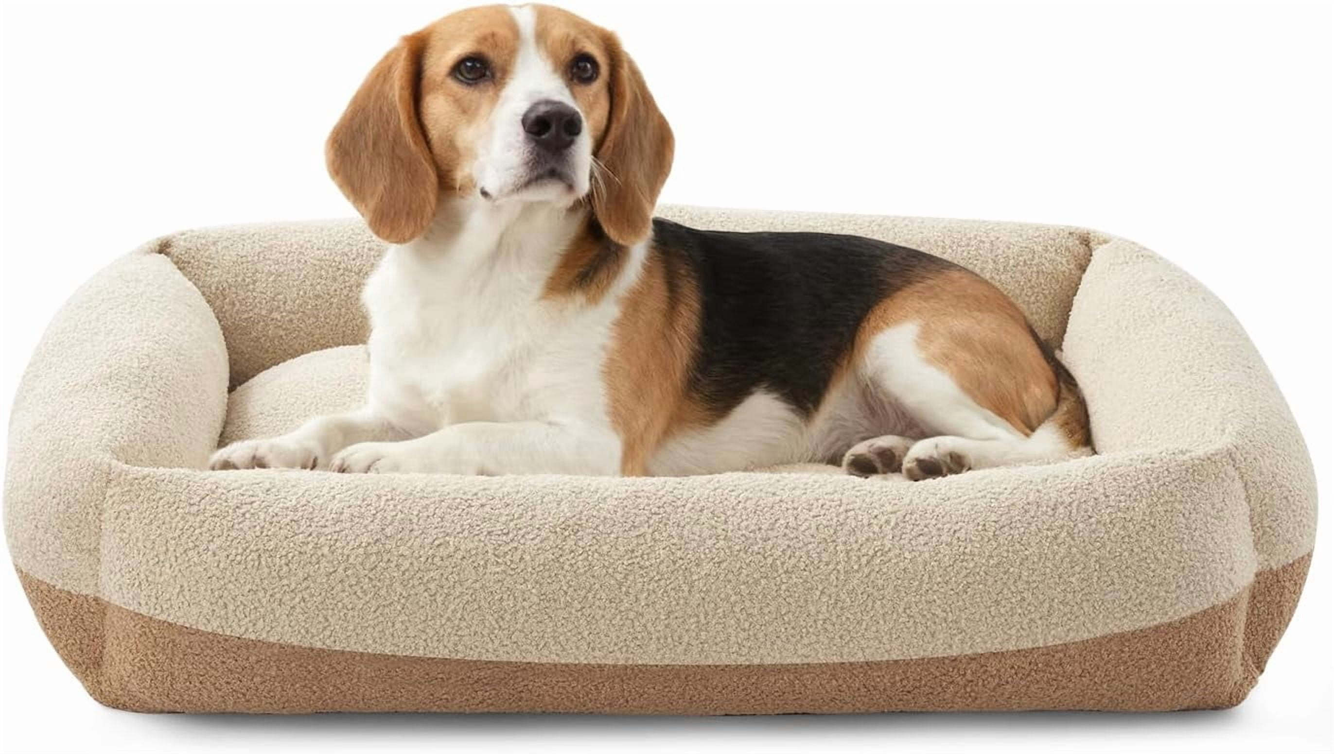 Large Orthopedic Pet Bed, Washable Kennel Mat with Removable Cover, Non-Slip Base Cushion for Medium and Large Dogs