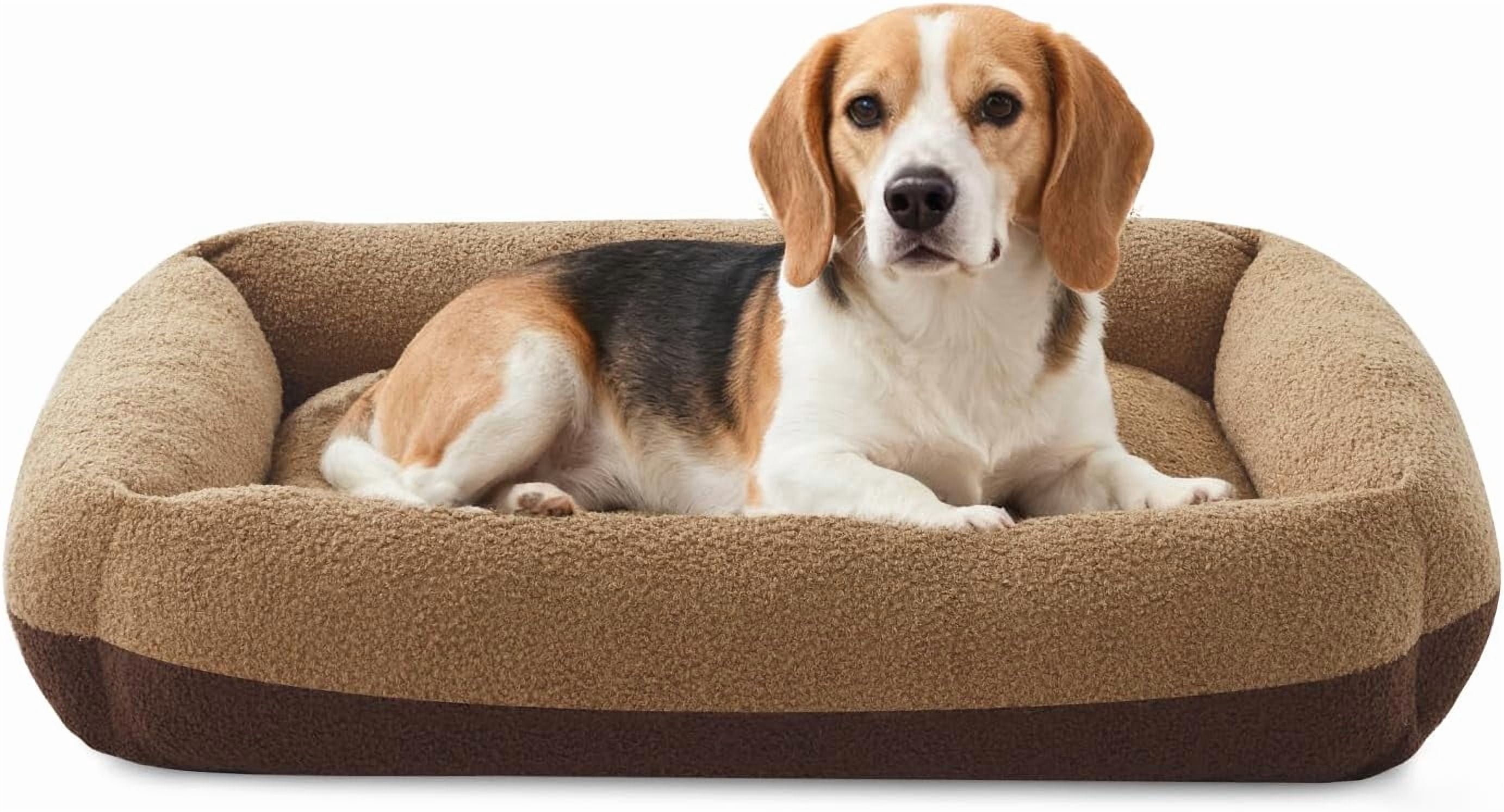 Large Orthopedic Pet Bed, Washable Kennel Mat with Removable Cover, Non-Slip Base Cushion for Medium and Large Dogs