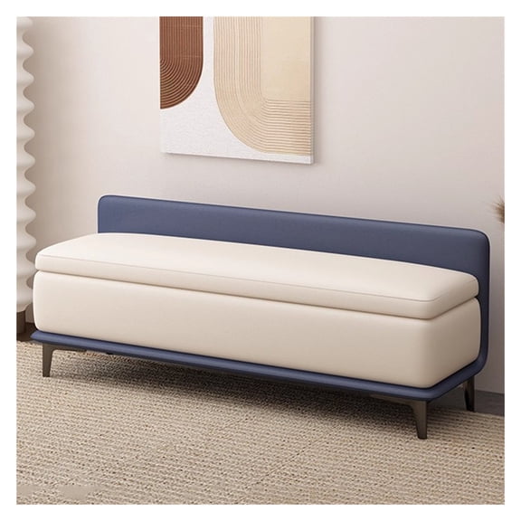 Large Ottoman Bench Storage Chest for Living Room,End of Bed Ottoman Entryway Foot Rest Stool with Storage,Rectangular Storage Chest Footstool