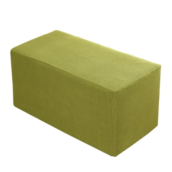 Large Ottoman Covers Rectangle Elastic Bench Cover Slipcovers Stretch Foot Stool Protector -Green B-40x140x40cm
