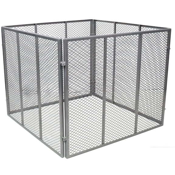 Large Outdoor Compost Bin, 172 Gallon Metal Wire Mesh Composter, Rust-Proof Coating Square Garden Compost Bin Easy to Assemble for Yard Leaves Kitchen Scraps