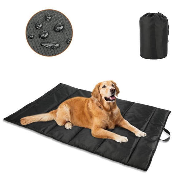 Large Outdoor Dog Bed Mat, Portable Waterproof Camping Dog Mat, Washable Dog Travel Mat with Carry Bag for Medium and Large Dogs Sleeping, 57"X39"