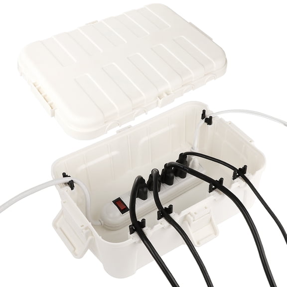 Restmo Large Outdoor Electrical Box, 12.5 x 8.5 x 5 inch, IP54 Waterproof Extension Cord Cover, White