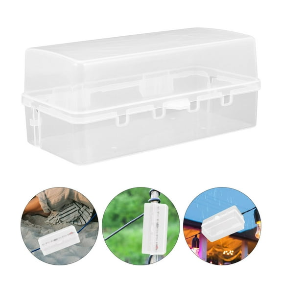 Large Outdoor Electrical Box Waterproof Extension Cord Covers Weatherproof Protect Outlet Plug Socket Timer Power Strip Holiday Light Decoration