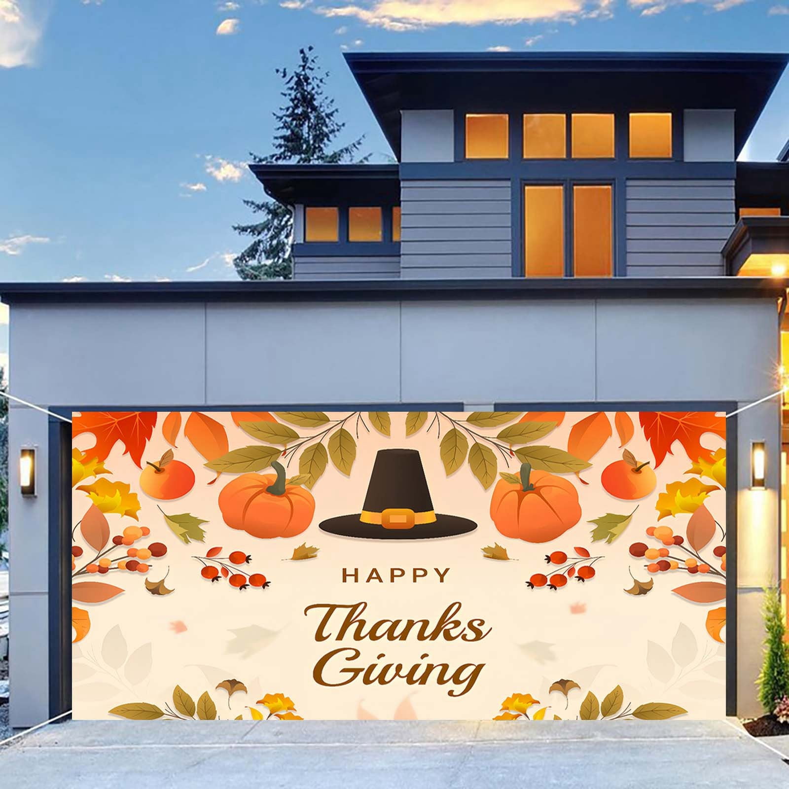 Large Outdoor Garden Sculpture Metal Yard Art&2024 Thanksgiving Hanging