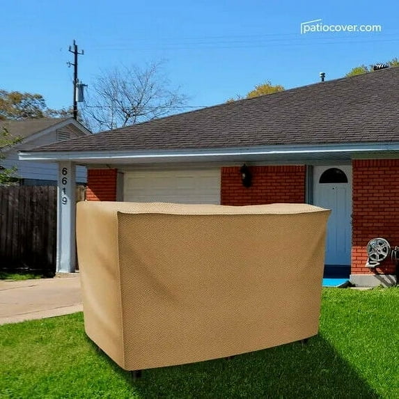 Large Outdoor Log Rack Cover - Beige