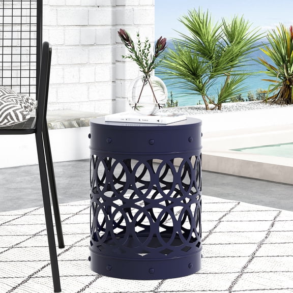 Large Outdoor Metal Table with Iron Cut / Durable and Chic for Outdoor Use