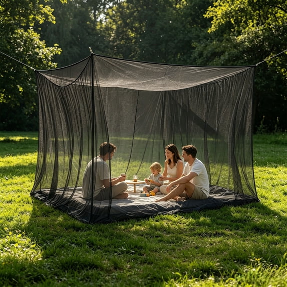 Large Outdoor Mosquito Net Canopy for Camping Picnic Patio Travel