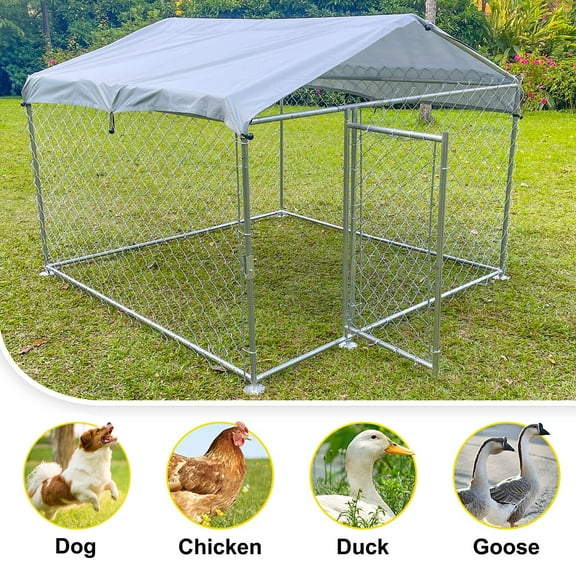 Large Outdoor Pet Dog Run House Kennel Shade Cage Enclosure with Cover Playpen