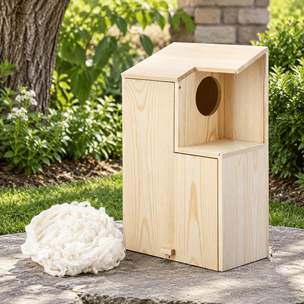 Large Outdoor Squirrel House Nesting Box With Pine Wood Construction ...