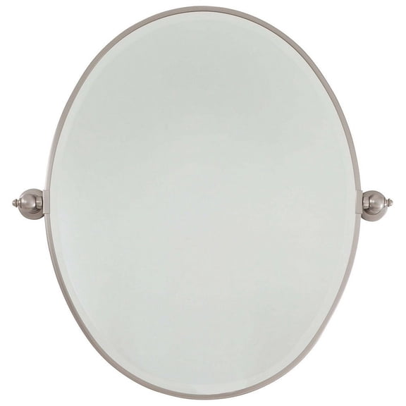Minka Lavery 1433-84 Large Oval Mirror - Beveled In Brushed Nickel