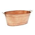 thumbnail image 1 of Large Oval Steel Tub with Copper Plated Finish, 1 of 1