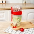 thumbnail image 1 of Large Overnight Oats Jar With Lid And Spoon Portable Oatmeal Milk Cup Meal Prep Container For Breakfast Work And Gym, 1 of 9