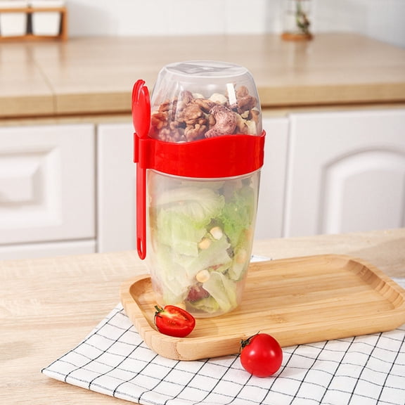 Large Overnight Oats Jar With Lid And Spoon Portable Oatmeal Milk Cup Meal Prep Container For Breakfast Work And Gym