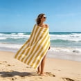 thumbnail image 1 of Large Oversized Beach Towel - 30 x 60 Inch Microfiber Pool Towel, Striped Quick Dry Swim Towel, 1 of 7
