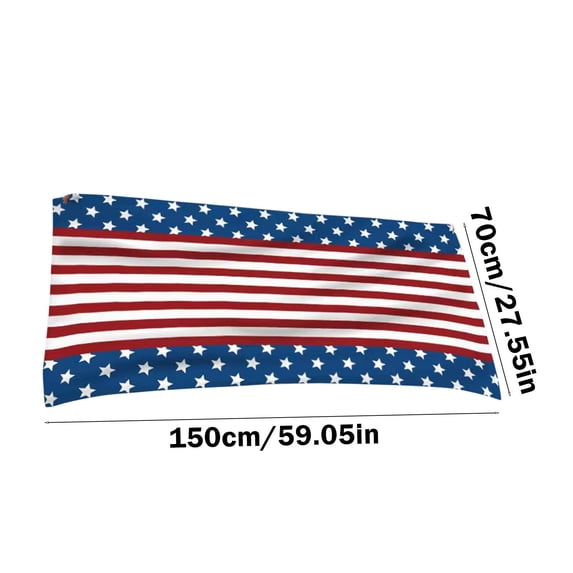 Large Oversized Beach Towel, 59 x 27.5 Inch Striped Pool Towel, American Flag Soft Towel Red White Blue Towel for Adult Men Women, Lightweight Towels for 4th Of July