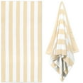 thumbnail image 1 of Large Oversized Beach Towel - Big Size Cotton 35 x 70 Inch Striped Pool Towel, Large Cabana Soft Swimming Towel for Adult Men Women, (Beige), 1 of 8