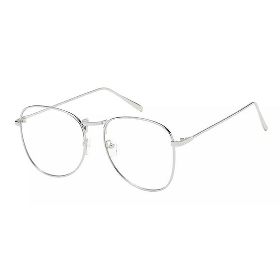 Large Oversized Geek Fashion Glasses Clear Lens Thin Metal Frame Nerd Glasses