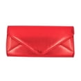thumbnail image 1 of Large PU Leather Textured Shine Envelope Flap Clutch Evening Bag Handbag, 1 of 4