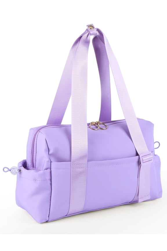 Waterproof Gym Bag for Women, Travel Bags with Wet/Dry Compartment, Carry on Duffle Bags, Multi-Pocket Design, Weekender Bags, Purple