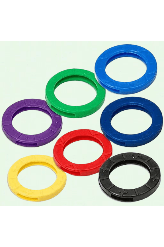 Large Pack of 20 Key Identifier, Keep Keys Separated by Color, Stretchable Rubber-Like Vinyl, Resistant to Cracking and Fading