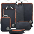 thumbnail image 1 of Large Packing Cubes for Travel-Extra Large Compression Packing Cube Luggage Organizers 7 Piece Set-Ultralight, Expandable/Compression Bags for Clothes by TRIPPED Travel Gear (Grey/Orange), 1 of 4