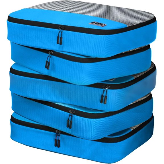 Large Packing Cubes for Travel - 5 count Packing Cubes for Suitcases - Lightweight Luggage Organizer Bags (Non-Compression)