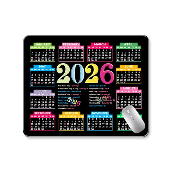Large Pad Multifunction Desk Mat 2026 Full Calendar Design Nonslip Locked Edges for Organized Scheduling