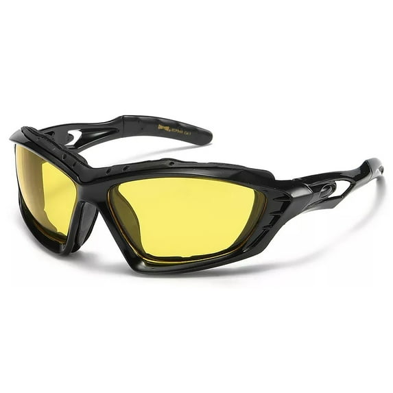 Large Padded Foam Wind Resistant Clear Sunglasses Motorcycle Riding Glasses