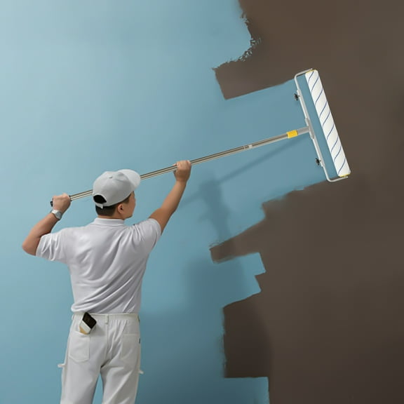 Large Paint Roller Adjustable Roller Frame Extension Pole Nylon Roller Cover Set Durable