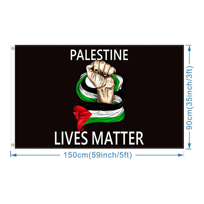 Large Palestine Flag Polyester 150 x 90cm Gaza Palestinian banner