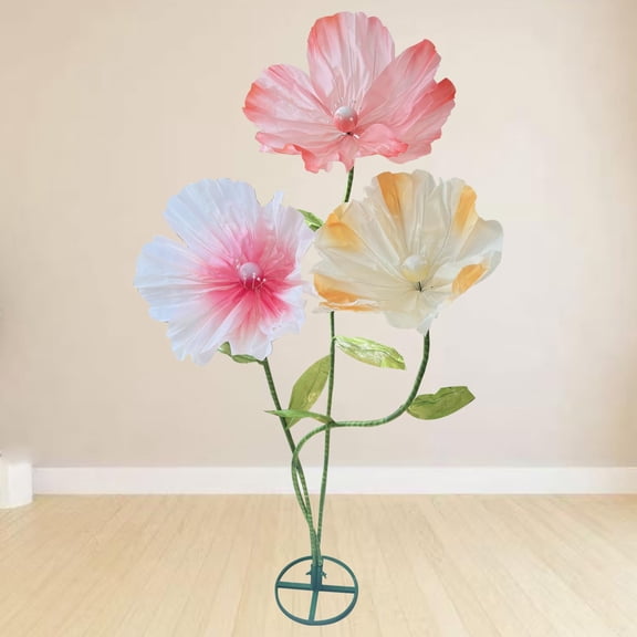 Large Paper Artificial Flower - 5.9 Ft Giant Flowers Decoration, Giant Artificial Flowers Wedding Reception Essential Decor Birthday, Graduation Ceremony Hotel, Art Gallery (Orange Series) Y101