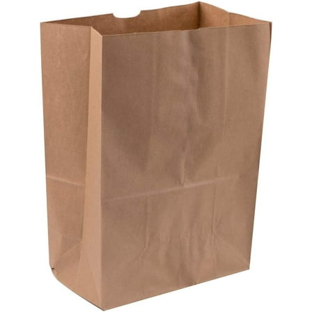 Large Paper Grocery Bags, 12x7x17 Brown Heavy Duty Barrel Sack 57 Lbs ,Grocery Shopping Takeout Bags 50