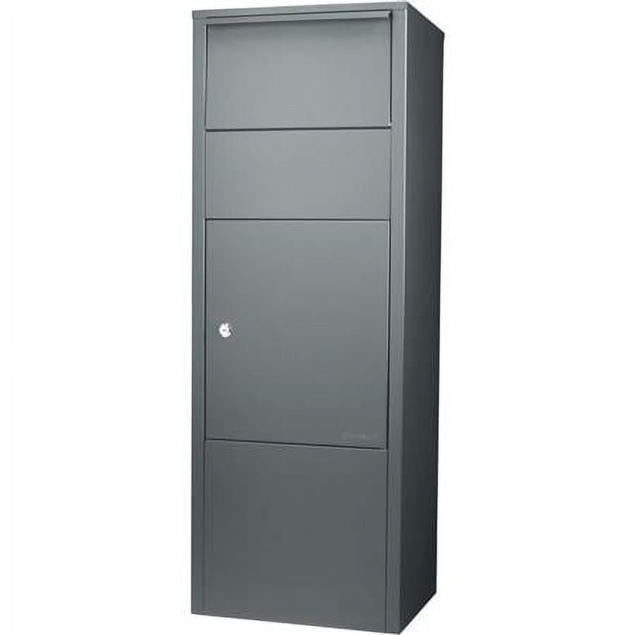 Large Black Steel Parcel Drop Box with Key Lock