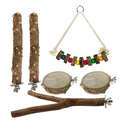 Large Parrot Toys Chew Cage Toys Bird Perch for Cockatoos Parakeets Macaws