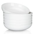 thumbnail image 1 of Large Pasta Bowls Set of 6, White Pasta Plates, Shallow Wide Dinner Bowls, Serving Bowl Set, Premium Porcelain Pasta salad Bowls, Ceramic Plate Bowls for Kitchen, Microwave Dishwasher Safe, 8 inch, 1 of 7