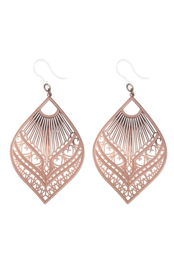 Large Peacock Dangles Hypoallergenic Earrings for Sensitive Ears Made with Plastic Posts