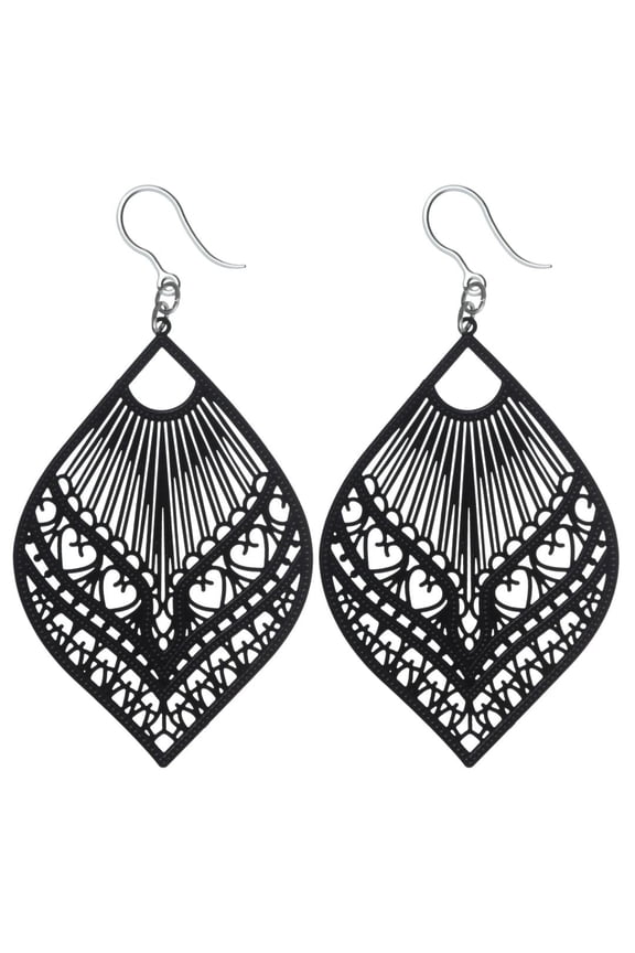 Large Peacock Dangles Hypoallergenic Earrings for Sensitive Ears Made with Plastic Posts